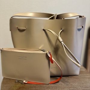 LANCASTER PARIS made in France bucket bag Champaign-rouge